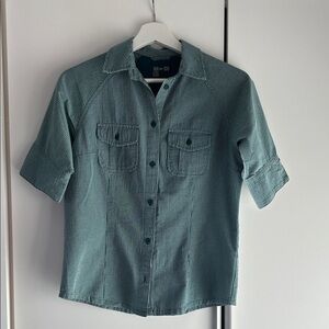 REI Green Button-Down Shirt for Women